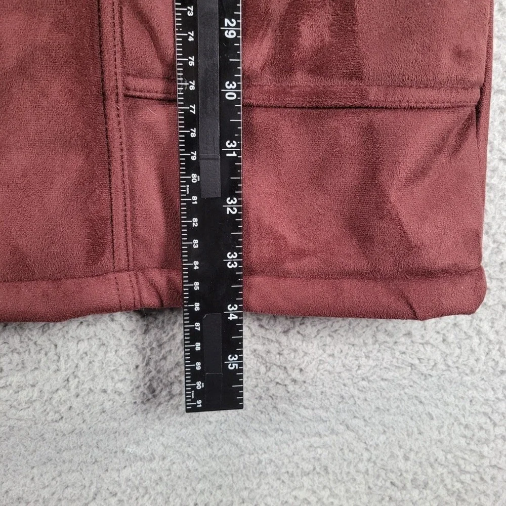 BANANA‎ Republic Factory Size MEDIUM TALL Bordeaux Faux Shearling Coat